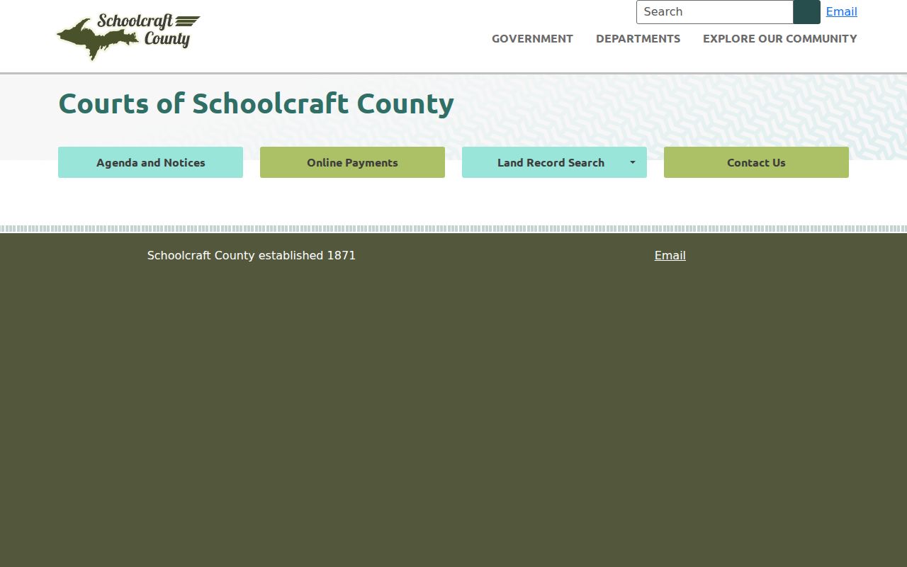 Schoolcraft County court docket three listed trial courts