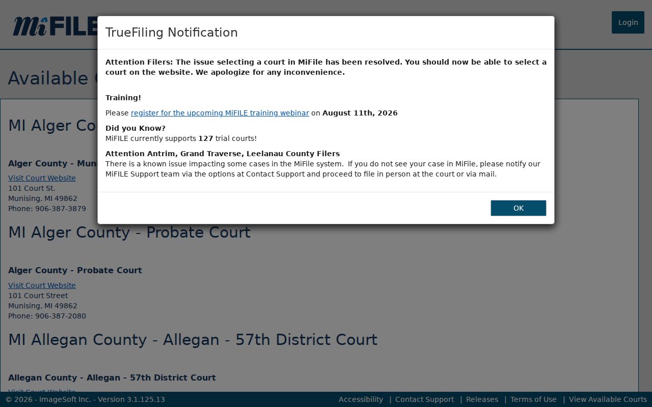Schoolcraft County court docket live court participation directory