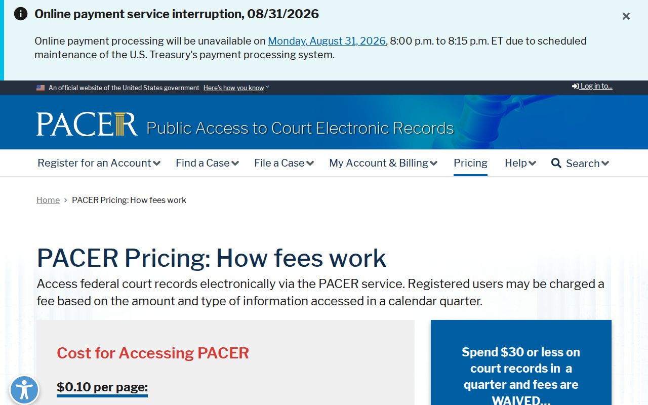 Schoolcraft County court docket federal remote access fee schedule